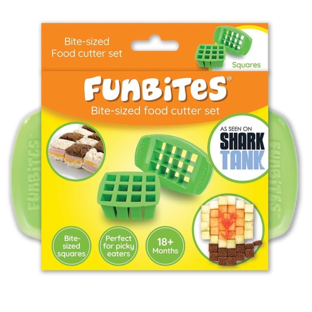 FunBites Green Square Food Cutter Set Shark Tank